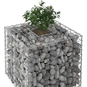 vidaXL Gabionen Hochbeet Silber
