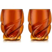 Bodum Doppelwandiges Glas Pavina Paris Twisted Amber 270 ml (2er-Set)