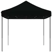 vidaXL Partyzelt 292 x 440 x 315 cm Schwarz Oxford-Stoff