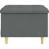 vidaXL Ottoman mit Stauraum Dunkelgrau 60 x 60 x 45 cm Stoff