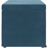 vidaXL Hocker Blau 61 x 41 x 40 cm Samt und Engineering Holz
