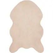 vidaXL Rutschfester Teppich aus Kunstkaninchenfell OLITE Taupe