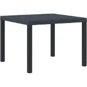 vidaXL Gartentisch Anthrazit 100 x 100 x 73 cm Poly-Rattan