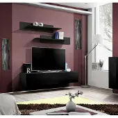 Xl Moebel Gmbh Wohnwand TV Ständer Wandregale Schwarz Lowboard Wohnzimmermöbel