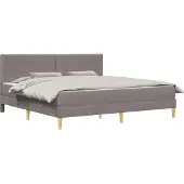 vidaXL Bettrahmen Taupe 180 x 200 cm Polyester