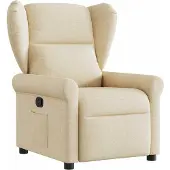 vidaXL Relaxsessel Creme Stoff