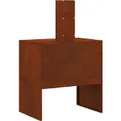 vidaXL Feuerstelle Rostig 60 x 40 x 96 cm Wetterfeststahl