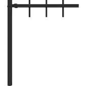 vidaXL Spießzaun ASTEN 200 x 110 cm Pulverbeschichteter Stahl Schwarz