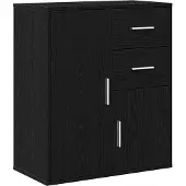 vidaXL Sideboard Schwarz Eichen-Optik 60 x 31 x 70 cm Holzwerkstoff