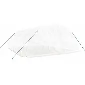 vidaXL Gewächshaus mit Stahlrahmen Weiß 30 m² 6x5x2,3 m