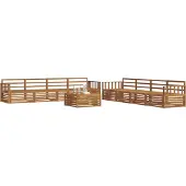 vidaXL Outdoor-Sofagarnitur 9 stk. Natur Massivholz Akazie