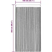 vidaXL Fadenvorhänge 2 Stk. Lila 140x250 cm