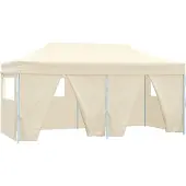 vidaXL Partyzelt 291 x 580 x 315 cm Creme Oxford-Stoff