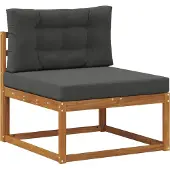 vidaXL Outdoor-Sofagarnitur mit Kissen 4 pcs Natur und Anthrazit