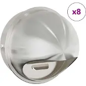 vidaXL Lüftungsgitter 8 stk. Silber 200 mm Edelstahl