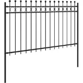 vidaXL Ringzaun TILBURG 200 x 166 cm Pulverbeschichteter Stahl Schwarz