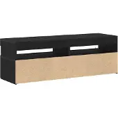 vidaXL TV-Schränk 120 x 35 x 40 cm Schwarz Eichen-Optik Holzwerkstoff