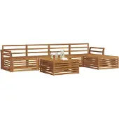 vidaXL Outdoor-Sofagarnitur 6 stk. Natur Massivholz Akazie