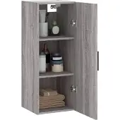 vidaXL Wandschrank Grau Sonoma 34,5x34x90 cm