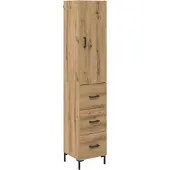 vidaXL Highboard Artisan-Eiche 34,5 x 34 x 180 cm Holzwerkstoff