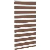 vidaXL Doppelrollo Braun 70x100 cm Stoffbreite 65,9 cm Polyester