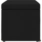 vidaXL Hocker Schwarz 61 x 41 x 40 cm Stoff und Pressholz
