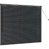 vidaXL Balkenjalousien Schwarz 130 x 160 cm Aluminium