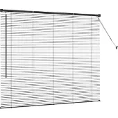 vidaXL Venezianische Jalousien Schwarz 130 x 155 cm Aluminium