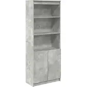 vidaXL Highboard Betongrau 70x35x180 cm Holzwerkstoff