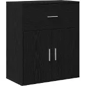 vidaXL Sideboard Schwarz Eichen-Optik 60 x 31 x 70 cm Holzwerkstoff