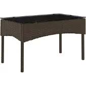 vidaXL Gartensofa-set 2 stk. Braun und Rot Poly-Rattan