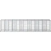 vidaXL Gabionen Hochbeet 2 Stk. 260 x 60 x 55 cm Verzinkter Stahl