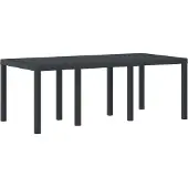 vidaXL Gartentisch Anthrazit 200 x 100 x 73 cm Poly-Rattan