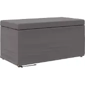 vidaXL Hocker Grau 81 x 41 x 40 cm Kunstleder und Engineering Holz