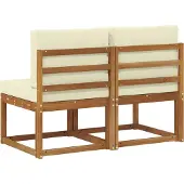 vidaXL 2 Stück Outdoor Mittelsofa Massivholz Akazie