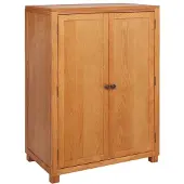 vidaXL Kleiderschrank Braun 80 x 50 x 115 cm Massives Eichenholz
