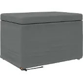 vidaXL Hocker Dunkelgrau 61 x 41 x 40 cm Stoff und Pressholz