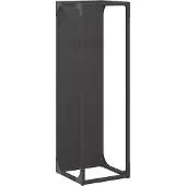 vidaXL Brennholzregal Schwarz 25x25x80 cm Kaltgewalzter Stahl