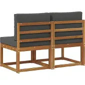 vidaXL 2 Stück Outdoor Mittelsofa Massivholz Akazie