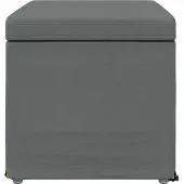 vidaXL Hocker Dunkelgrau 61 x 41 x 40 cm Stoff und Pressholz