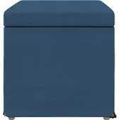 vidaXL Hocker Blau 61 x 41 x 40 cm Stoff und Pressholz