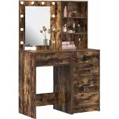 vidaXL Schminktisch 2 stk. Braun 50 x 41 x 135 cm Holzwerkstoff