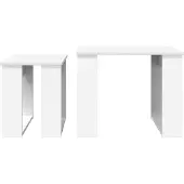 vidaXL Kaffeetisch Set 2 stk. Weiß 50 x 52 x 42 cm Holzwerkstoff