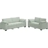 vidaXL 2-teiliges Sofa-Set mit Kissen, hellgrauer Samt