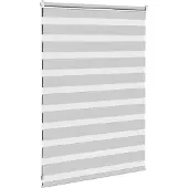 vidaXL Doppelrollo Hellgrau 110x100 cm Stoffbreite 105,9 cm Polyester