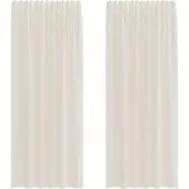 vidaXL Voile Vorhänge mit Stangentaschen 2 Stk. Creme