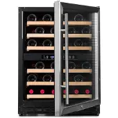 Sublime Market Connect 50 Flaschen. Schwarzer Weinkühlschrank 2 Zonen