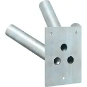 vidaXL Fahnen Pole Holde Silber 10,5 x 7,5 x 0,2 cm Stahl