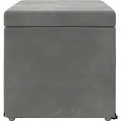 vidaXL Hocker Dunkelgrau 61 x 41 x 40 cm Samt und Engineering Holz