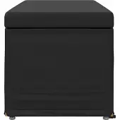 vidaXL Hocker Schwarz 101 x 41 x 40 cm Kunstleder und Engineering Holz